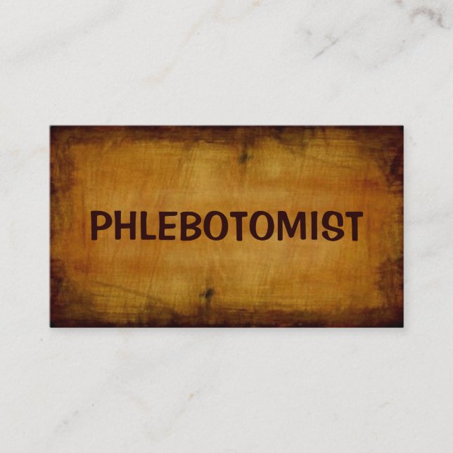 Phlebotomist Antique-Affärskort Visitkort (Framsida)