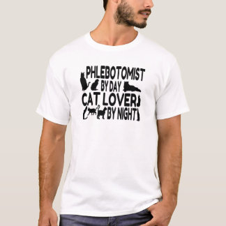 Phlebotomist Cat Lover T Shirt