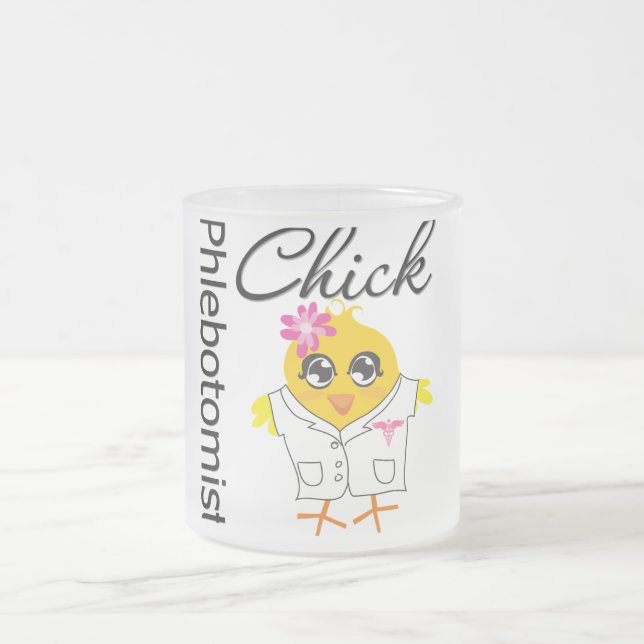 Phlebotomist chick frostad glasmugg (Center)
