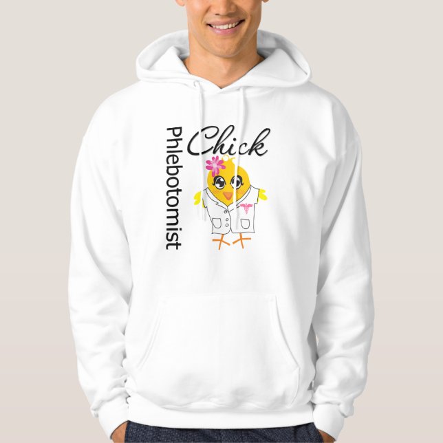 Phlebotomist chick sweatshirt med luva (Framsida)