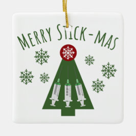 Phlebotomist Cute Grönt Julgran Julgransprydnad Keramik