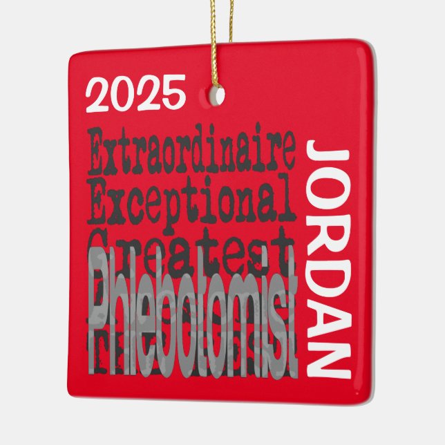 Phlebotomist Extraordinaire CUSTOM Julgransprydnad Keramik (Vänster)