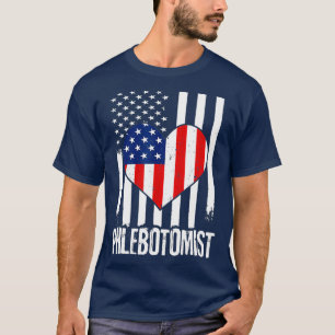 Phlebotomist Flagga Symbol Phlebotomy Technician T Shirt