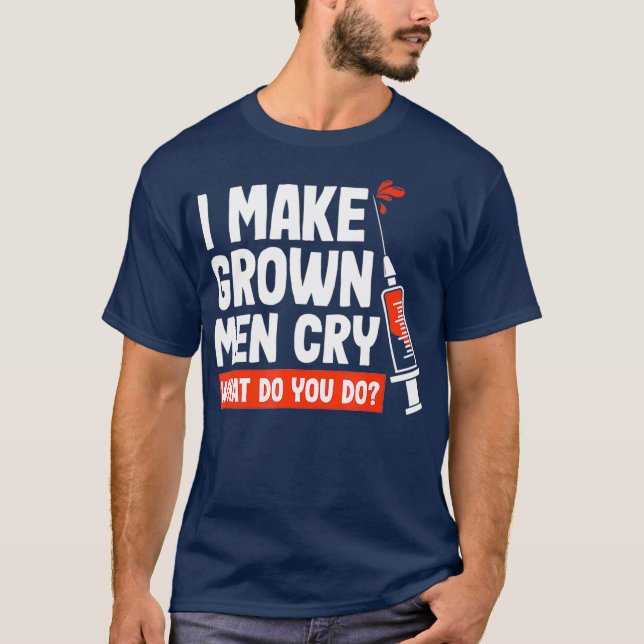Phlebotomist Funny Manar Phlebotomy Technician T Shirt (Framsida)