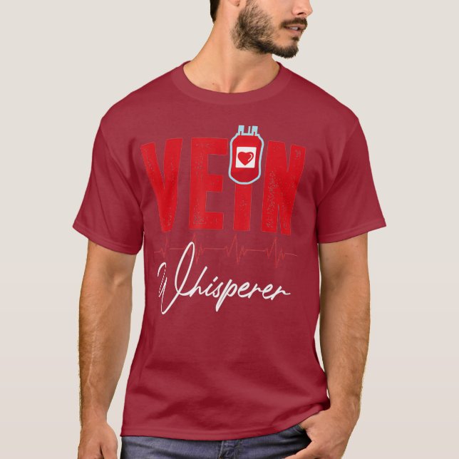 Phlebotomist Funny Vein Whisperer Phlebotomy T Shirt (Framsida)