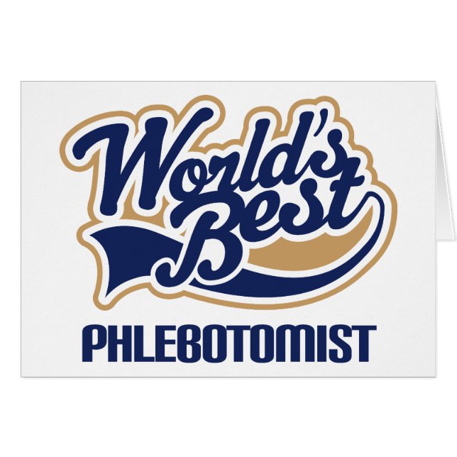 Phlebotomist gåva hälsningskort (Framsidan Horizontal)