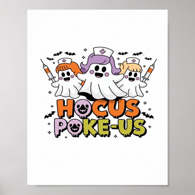 Phlebotomist Halloween Medical Lab Tech Spooky ER Poster (Framsidan)