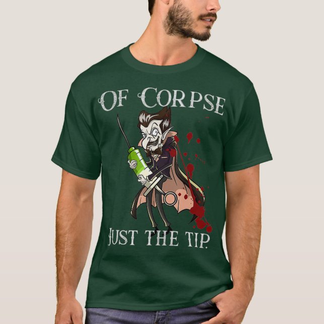 Phlebotomist Halloween Pun Joke Meme Vampire T Shirt (Framsida)