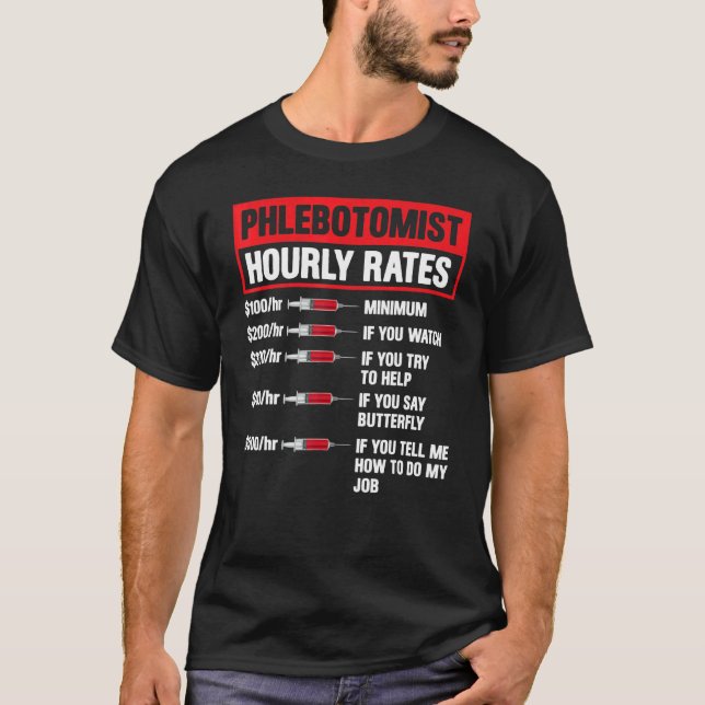 Phlebotomist Hourly Rate Phlebotomy Manar Kvinnor T Shirt (Framsida)