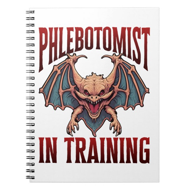 Phlebotomist in Training Funny Student Bat Anteckningsbok (Framsidan)