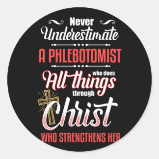 Phlebotomist Jesus Phlebotomy Blood Gift Runt Klistermärke
