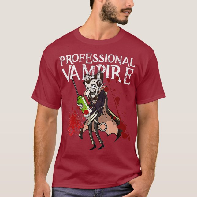 Phlebotomist Joke Meme Vampire Vlad Dracula Gift T Shirt (Framsida)