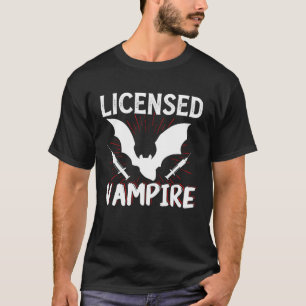 Phlebotomist Licensed Vampire Phlebotomy Tech Tech T Shirt