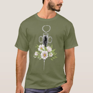 Phlebotomist Life- injektion Phlebotomy Flowers T Shirt