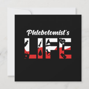 Phlebotomist Life Phlebotomi Syringe Blood Gift Inbjudningar