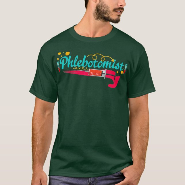 Phlebotomist Life Research Phlebotomy Technician T Shirt (Framsida)