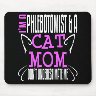 Phlebotomist och Cat Mamma Funny Phlebotomy Gift Musmatta