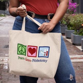 Phlebotomist Peace Kärlek Phlebotomy Office Jumbo Tygkasse