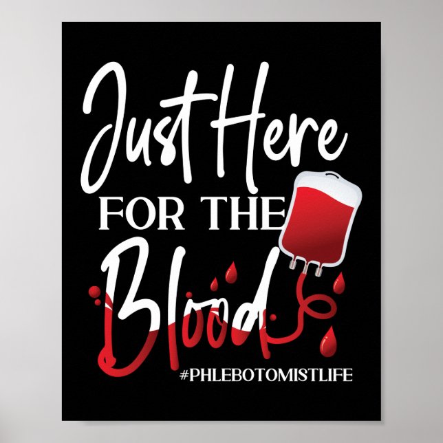 Phlebotomist Phlebotomi precis här för blodet Poster (Framsidan)