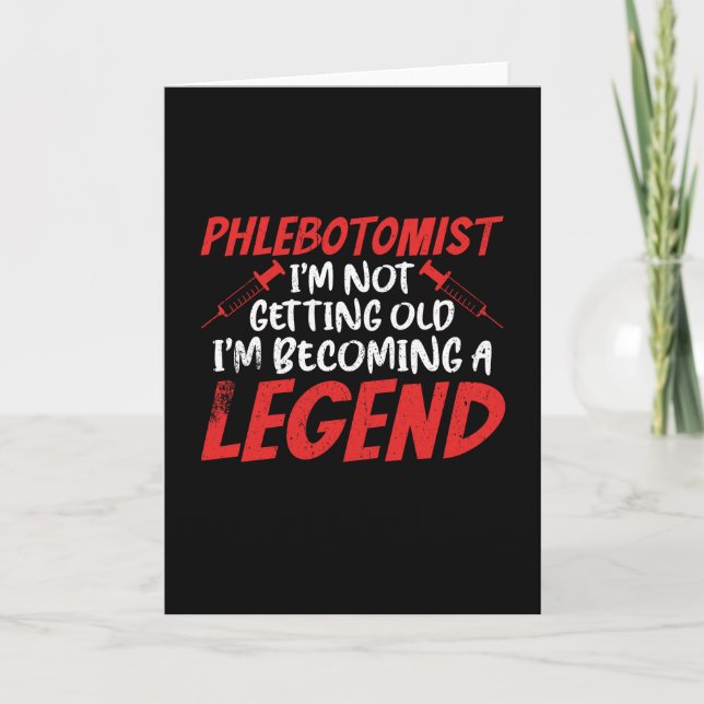 Phlebotomist Phlebotomy Legend Kort (Framsida)