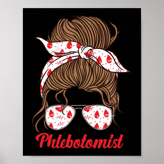Phlebotomist Phlebotomy Phlebotomist Girl Poster (Framsidan)