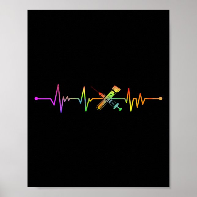 Phlebotomist Phlebotomy Phlebotomist Heartslag Poster (Framsidan)