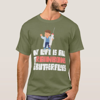 Phlebotomist Phlebotomy Rainbows and Butterflies T Shirt