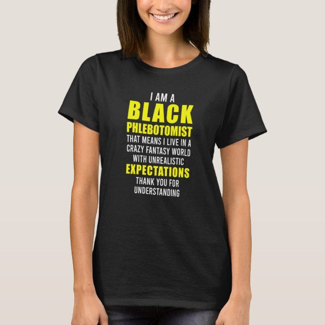 Phlebotomist Phlebotomy Technician T Shirt (Framsida)