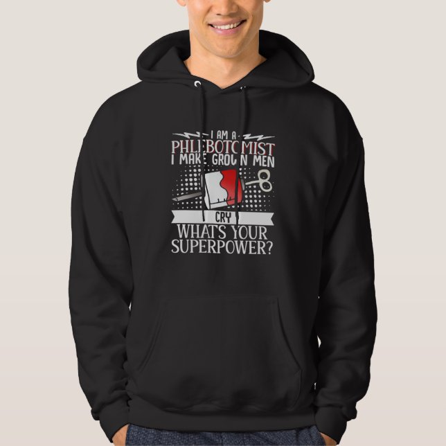 Phlebotomist Phlebotomy Technician Tech Hoodie (Framsida)