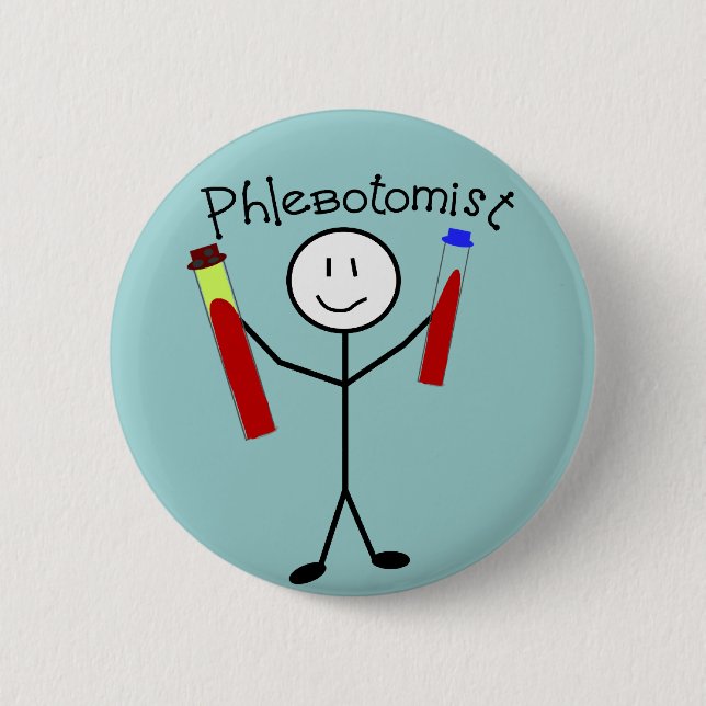 Phlebotomist pinneperson knapp (Framsida)