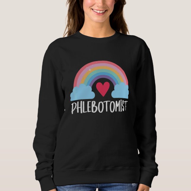 Phlebotomist Rainbow Heart Phlebotomy Gifts Access T Shirt (Framsida)