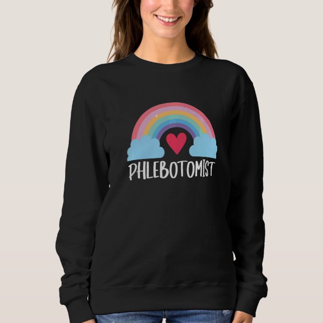 Phlebotomist Rainbow Heart Phlebotomy Gifts Access T Shirt (Framsida)