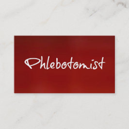 Phlebotomist Red Affärskort Visitkort