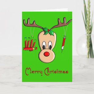 Phlebotomist Reindeer-julgåvor Helgkort