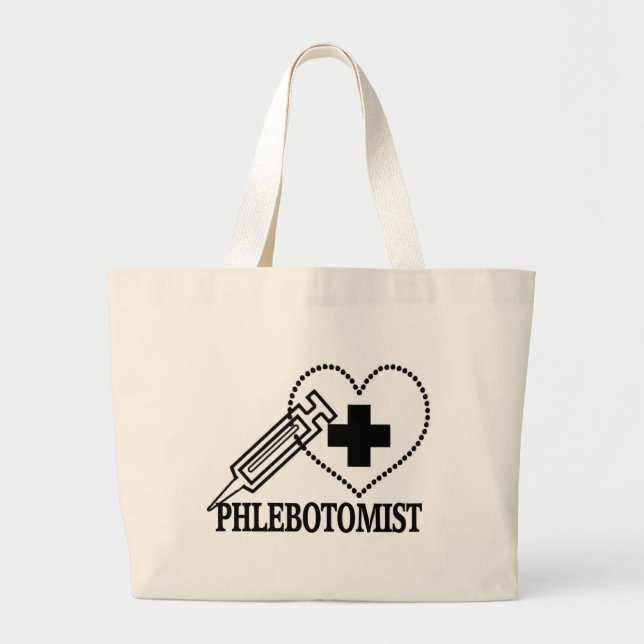 PHLEBOTOMIST - SPRUTA HJÄRTAT MEDICINSKT JUMBO TYGKASSE (Framsidan)