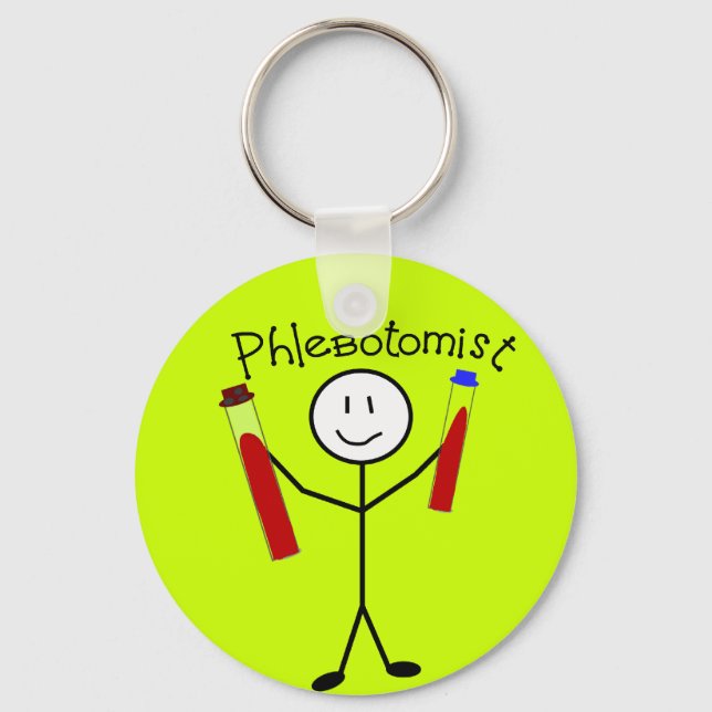 Phlebotomist Stick Person Nyckelring (Framsida)