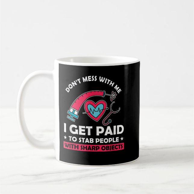 Phlebotomist Syringe Phlebotomy Doctor Blood Nurse Kaffemugg (Vänster)