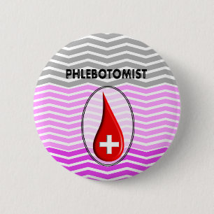Phlebotomist tappar rosa sparreblod knapp