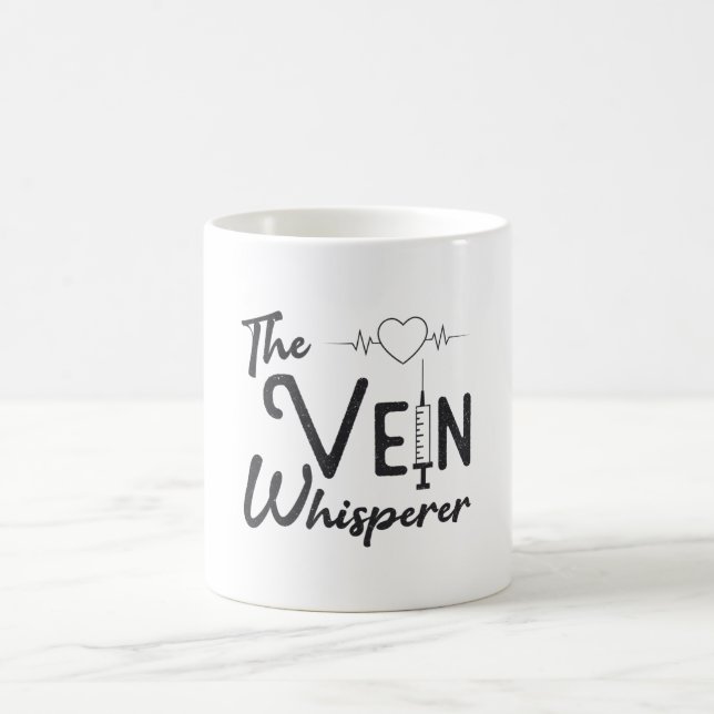 Phlebotomist, Vein Whisperer Nurse Phlebotomy Kaffemugg (Center)