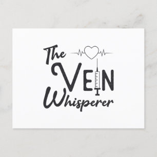 Phlebotomist, Vein Whisperer Nurse Phlebotomy Vykort