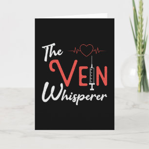 Phlebotomist, Vein Whisperer Phlebotomy Gift Kort