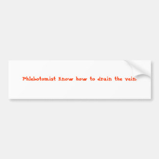 Phlebotomist vet hur till avrinningen vein.en bildekal