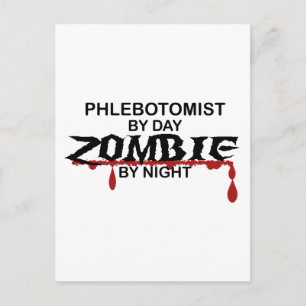 Phlebotomist Zombie Vykort