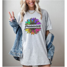 Phlebotomistikyrket Rainbow Sunblomma T Shirt