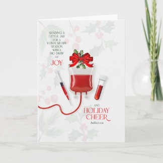 Phlebotomy Big Draw of Joy and Cheer with Name Helgkort