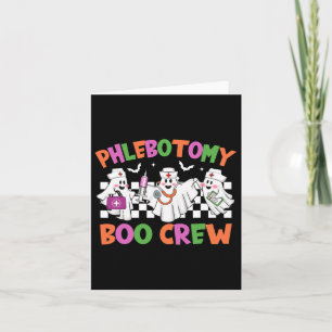 Phlebotomy Boo Crew Phlebotomist Halloween Costume Kort
