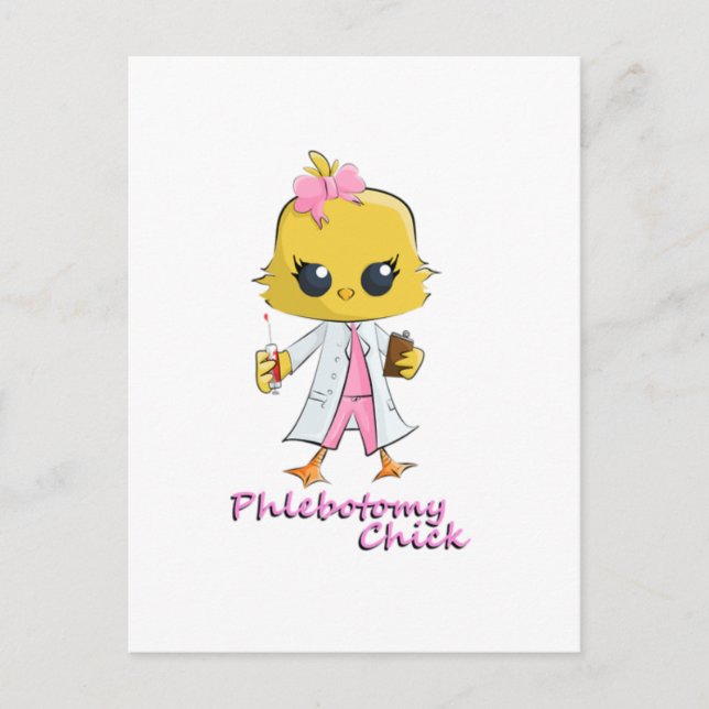 Phlebotomy Chick Vykort (Framsida)