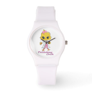 Phlebotomy Chick Watch White Armbandsur