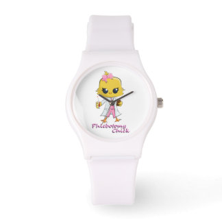 Phlebotomy Chick Watch White Armbandsur