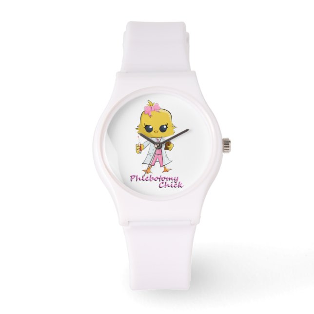 Phlebotomy Chick Watch White Armbandsur (Framsida)
